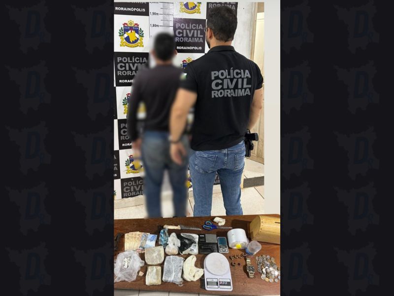 Polícia Civil autua homem em flagrante por tráfico de drogas e porte ilegal de&nbsp;arma