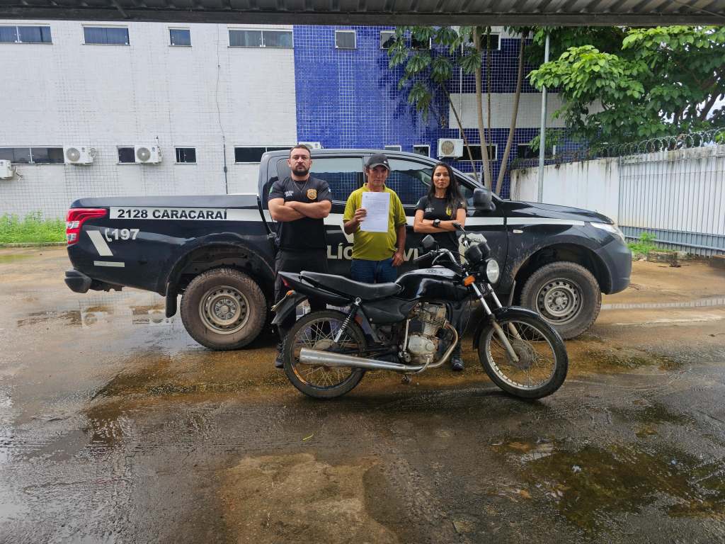 Motocicleta furtada é restituída a proprietário em&nbsp;Caracaraí