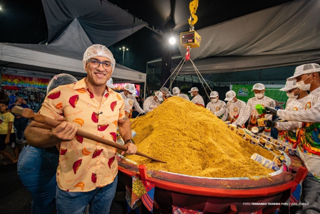 BV JUNINA 25 ANOS – Maior Paçoca do Mundo bate novo recorde: 1 tonelada e 547,5 Kg de pura&nbsp;tradição