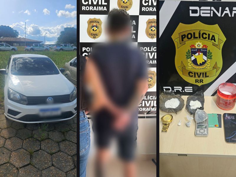 NO CENTRO DE BOA VISTA: Polícia Civil prende traficante reincidente com cocaína e&nbsp;skunk