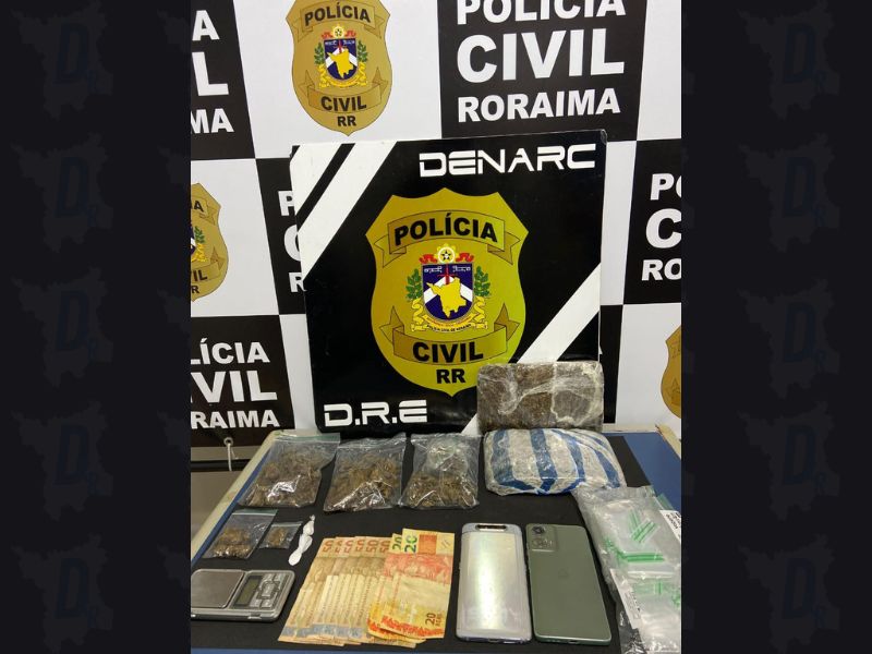 NO BAIRRO CAIMBÉ: Polícia Civil apreende 1,5 kg de drogas e prende&nbsp;suspeito