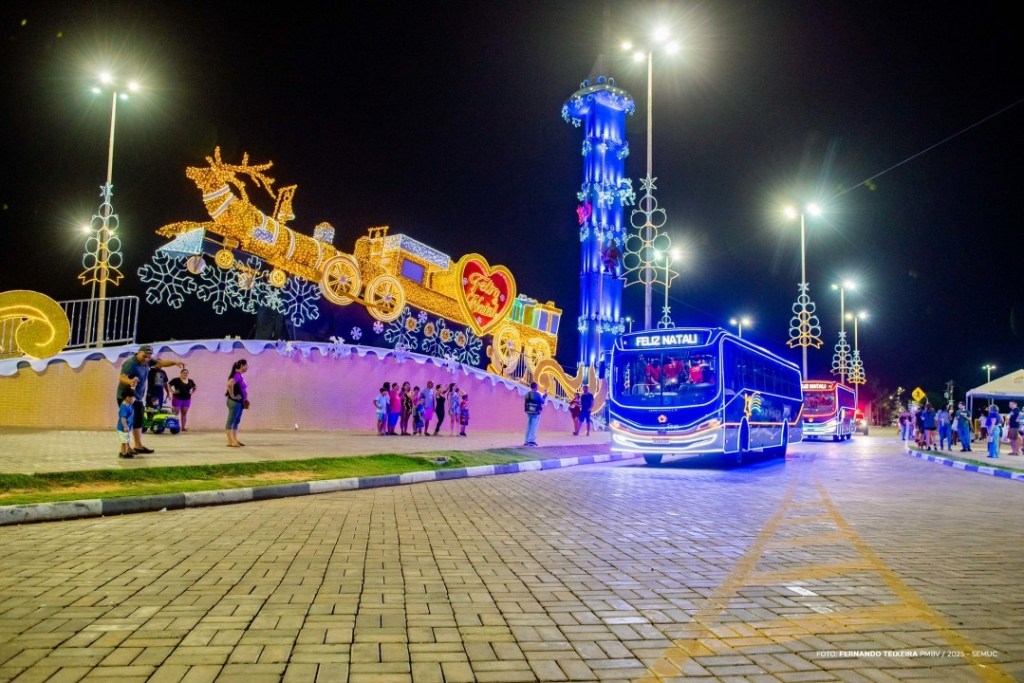 Expresso Natalino inicia passeios com encanto e alegria pelos pontos iluminados de Boa&nbsp;Vista
