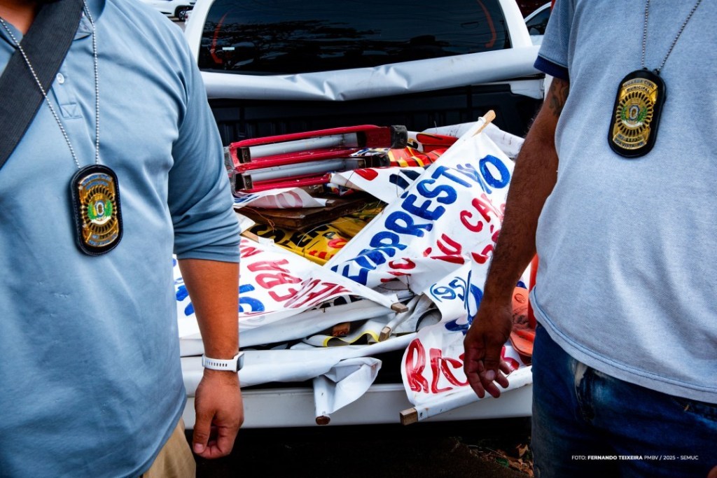 Secretaria de Segurança e Ordem Pública intensifica ações contra poluição visual e publicidade&nbsp;irregular