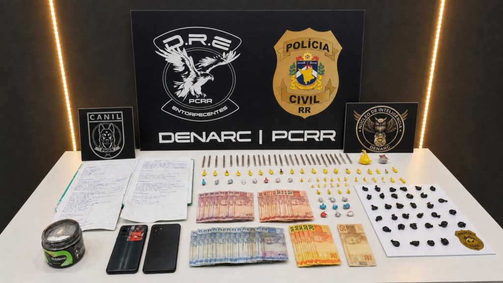 Polícia Civil desarticula ponto de venda de drogas e prende quatro pessoas investigadas na região conhecida como “Favelinha”